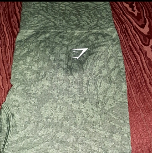 Gymshark Seamless Leggings Army Green Size XS Yoga Workout Running Gym - Picture 7 of 15